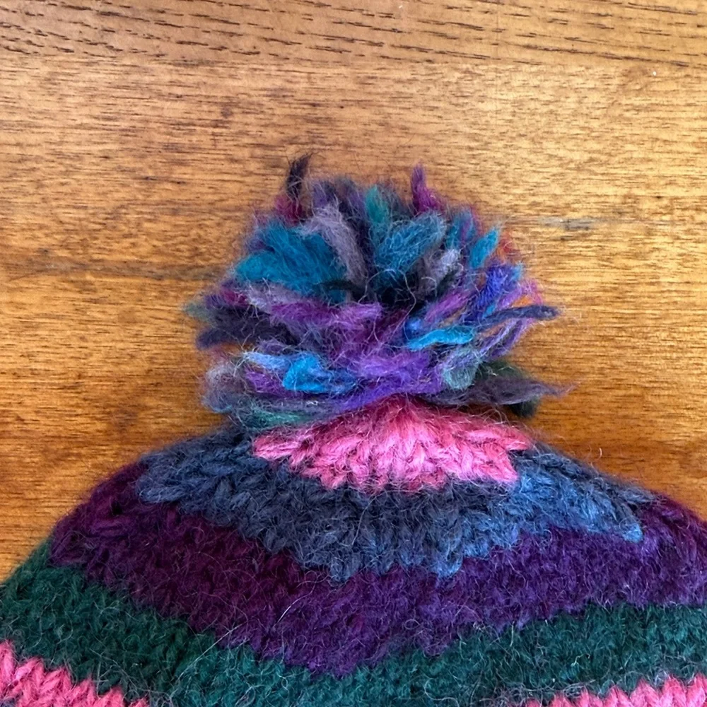 Colorful Knit Pom-Pom Wool Hat